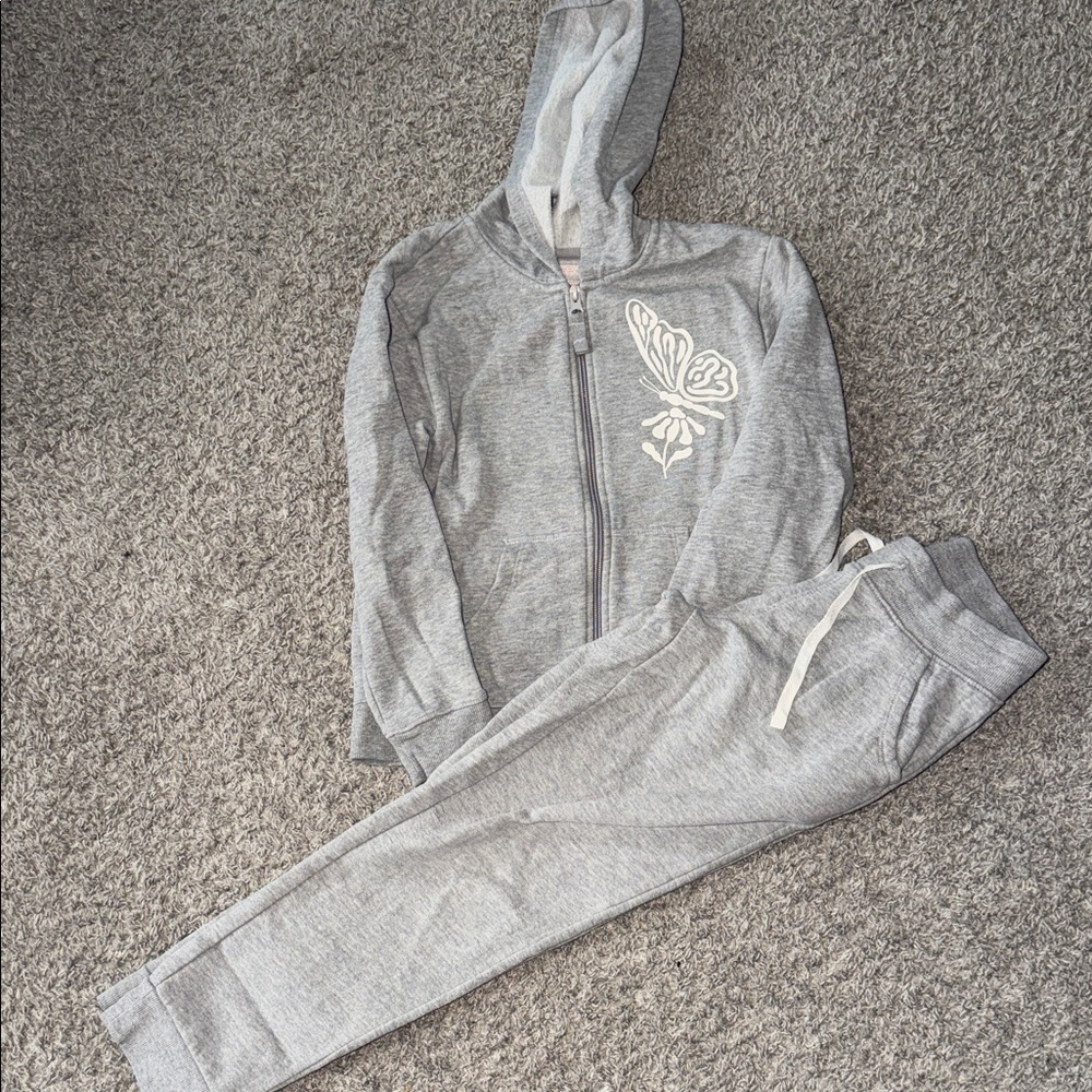 Gray Kids Hoodie and Jogger Set